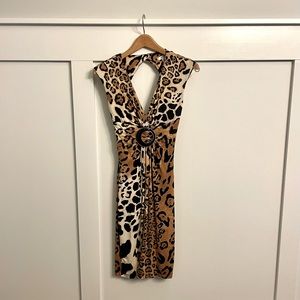 Cache leopard print dress